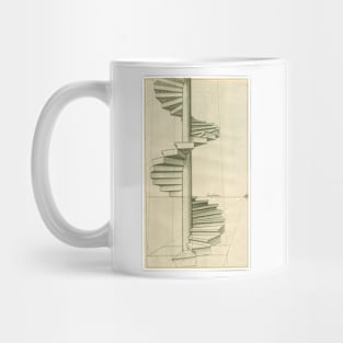 Vintage Architecture, Spiral Staircase Stairs by Henricus Hondius Mug